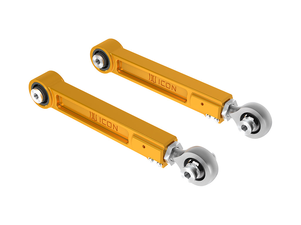 2022-2025 Toyota Tundra/2023-2025 Toyota Sequoia/2024-2025 Toyota Tacoma/2024 Toyota Land Cruiser 250 Series/2024 Lexus GX550/2025 Toyota 4Runner Rear Billet Upper Link Kit Gold Anodizing Icon Vehicle Dynamics