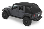 Jeep Trektop Glide - Jeep 07-18 Wrangler JK 4-Door (Premium Black Twill) Bestop
