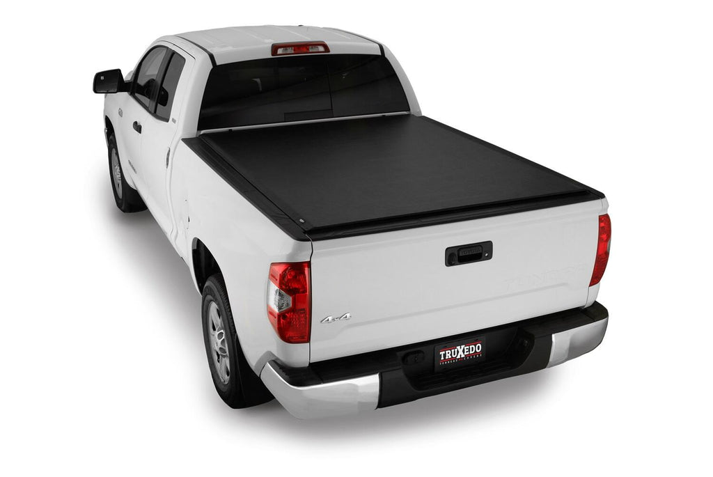 Lo Pro Tonneau Cover Black 2007-2021 Toyota Tundra 6 Foot 6 Inch Bed with Deck Rail System Truxedo
