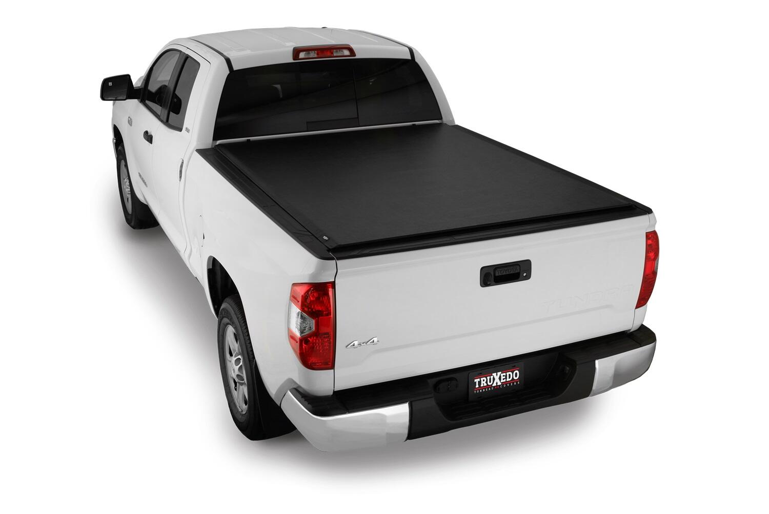 Lo Pro Tonneau Cover Black 2007-2021 Toyota Tundra 6 Foot 6 Inch Bed with Deck Rail System Truxedo