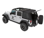 Trektop Pro Hybrid Slantback Soft Top For Jeep 2007-2018 Wrangler JK 4 Door Black Bestop