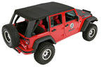 Trektop Pro Hybrid Slantback Soft Top For Jeep 2007-2018 Wrangler JK 4 Door Black Bestop