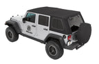 Trektop Pro Hybrid Slantback Soft Top For Jeep 2007-2018 Wrangler JK 4 Door Black Bestop