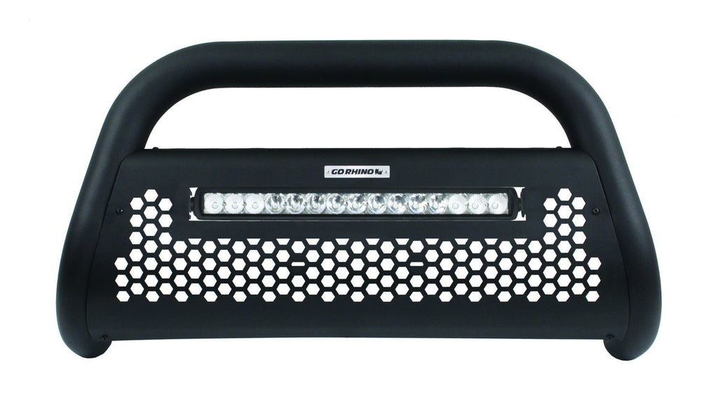 RC2 LR Bull Bar with Mounting Brackets & 20 Inch Light Bar Textured Black 2007-2021 Toyota Tundra 2008-2022 Toyota Sequoia Go Rhino