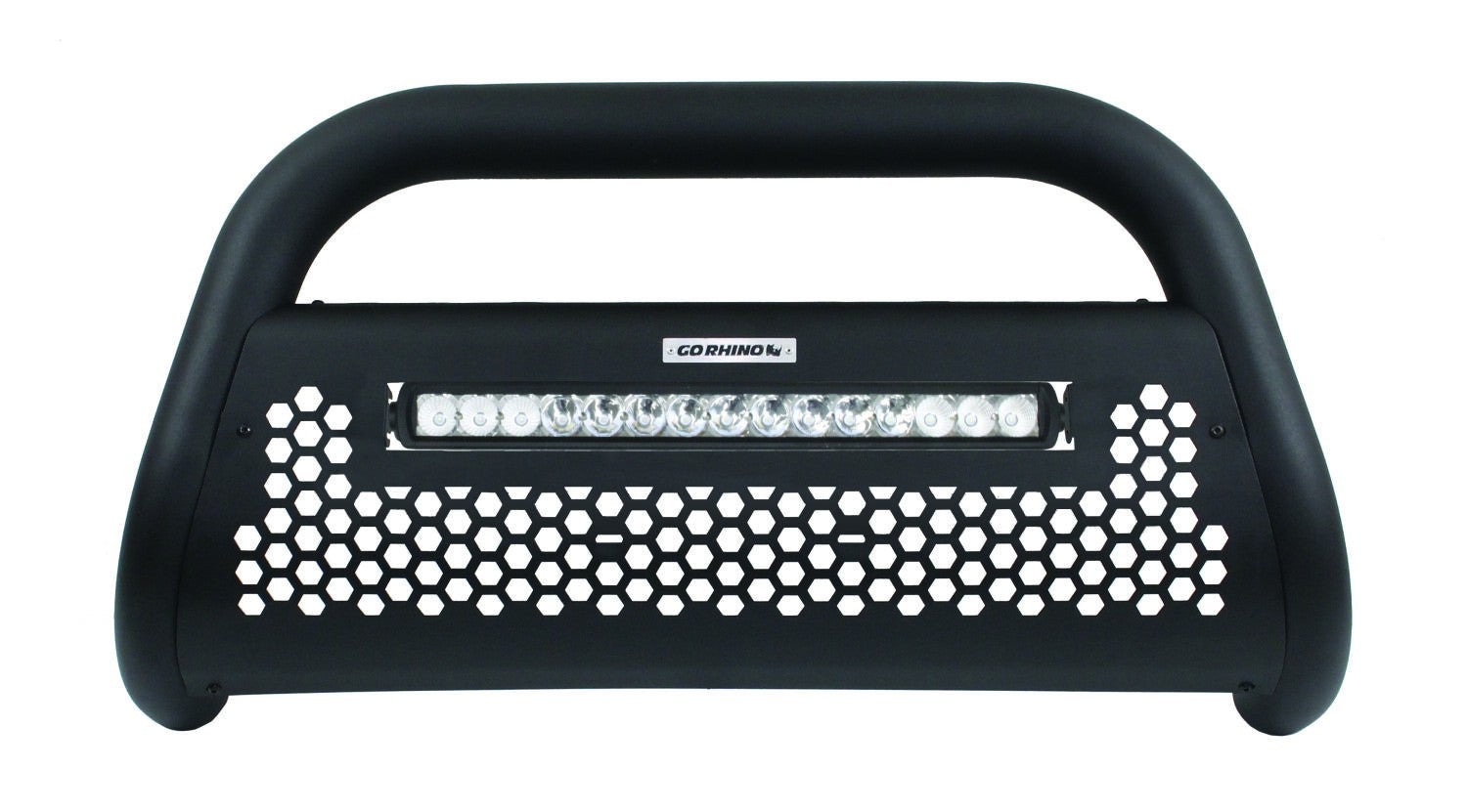 RC2 LR Bull Bar with Mounting Brackets & 20 Inch Light Bar Textured Black 2006-2008 Dodge Ram 1500/2500/3500 Go Rhino