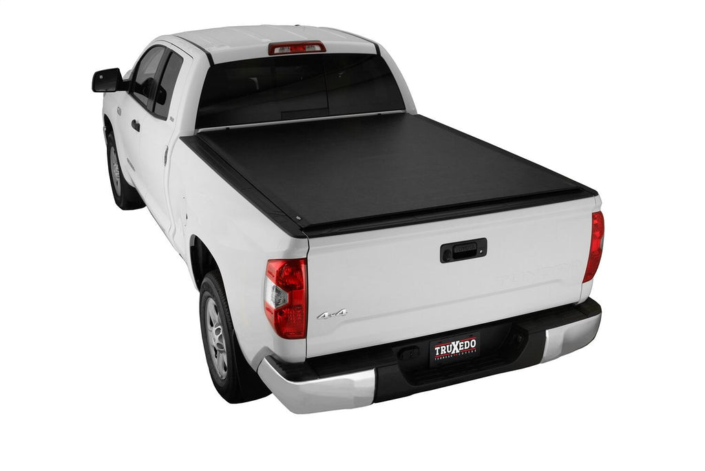 Lo Pro Tonneau Cover Black Compatible with Cargo Channel System 2007-2021 Toyota Tundra with Track System 5 Foot 6 Inch Bed with or without Trail Special Edition Storage Boxes Truxedo