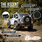 The Ascent Soft Tops For Jeep 2007-2018 Wrangler JK 4 Door Black Diamond Bestop