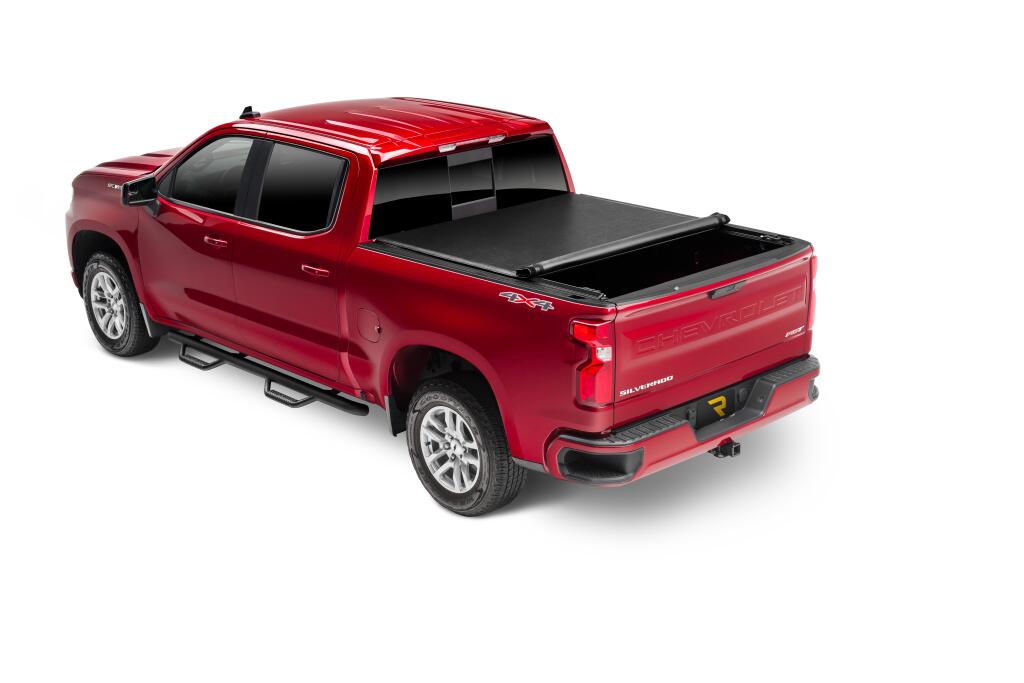 Lo Pro Tonneau Cover Black 2016-2018 Silverado/Sierra 5 Foot 9 Inch Bed with Sport Bar Truxedo