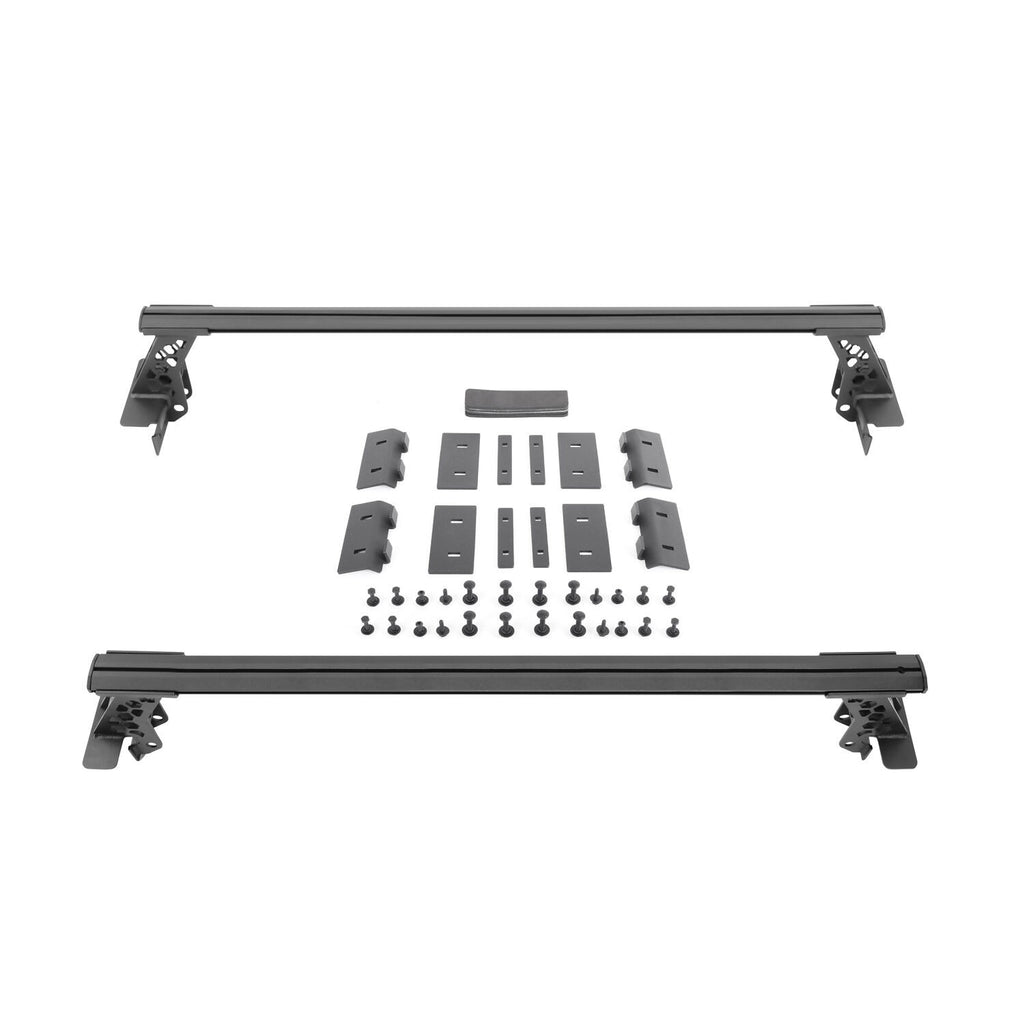 XRS Cross Bars Truck Bed Rail Kit for Mid Sized Trucks without Tonneau Covers Textured Black 2005-2026 Nissan Frontier 2015-2026 Colorado/Canyon 2016-2026 Toyota Tacoma Go Rhino