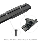 XRS Cross Bars Bed Rail Kit for Full/Mid Sized Trucks W/Tonneau Cover T Tracks Textured Black 2006-2026 Nissan Frontier 2016-2026 Toyota Tacoma 2017-2026 Ford F-250/F-350 Go Rhino