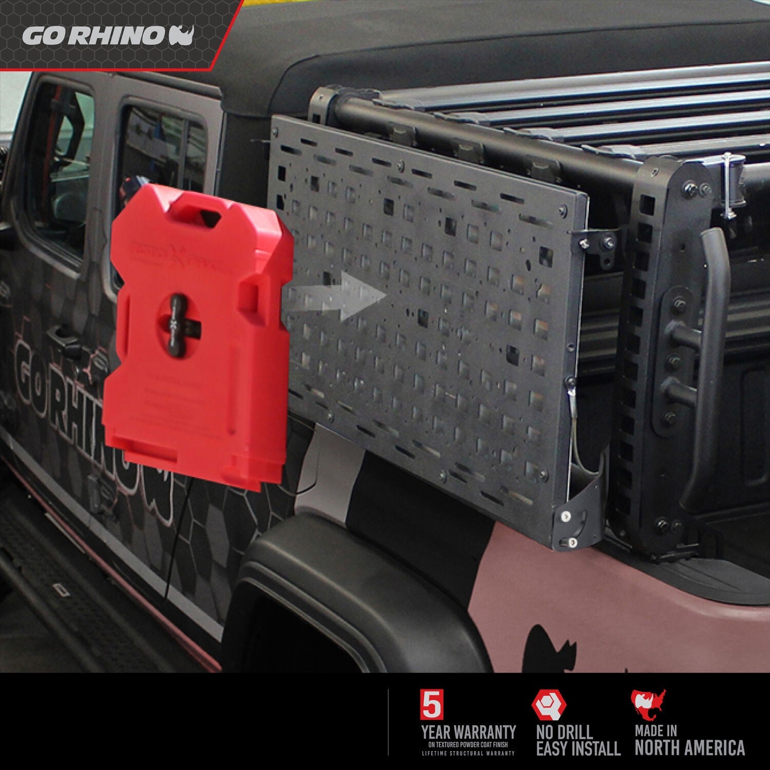 XRS Accessory Gear Table Midsize Truck Textured Black 2006-2025 Nissan Frontier 2015-2026 Colorado/Canyon 2016-2025 Toyota Tacoma 2019-2026 Ford Ranger 2020-2025 Jeep Gladiator Go Rhino