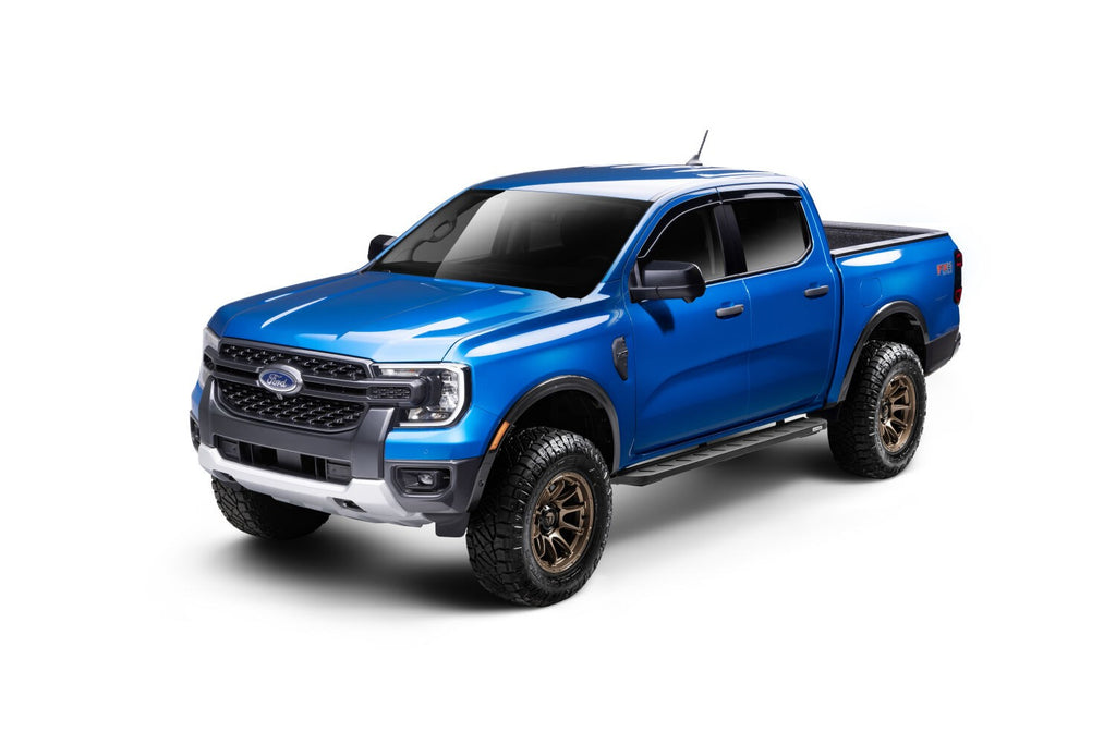 RB10 Running Boards With Mounting Brackets Textured Black 2019-2026 Ford Ranger Go Rhino