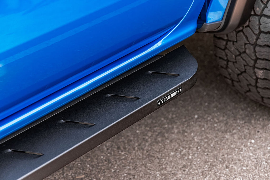 RB10 Running Boards With Mounting Brackets Textured Black 2019-2026 Ford Ranger Go Rhino