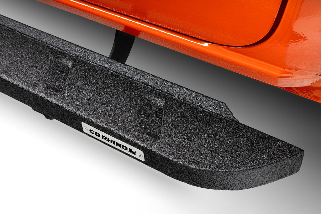 RB10 Slim Line Running Boards With Mounting Brackets Protective Bedliner Coating 2019-2026 Sierra 1500 2020-2026 Sierra 2500/3500 HD Go Rhino