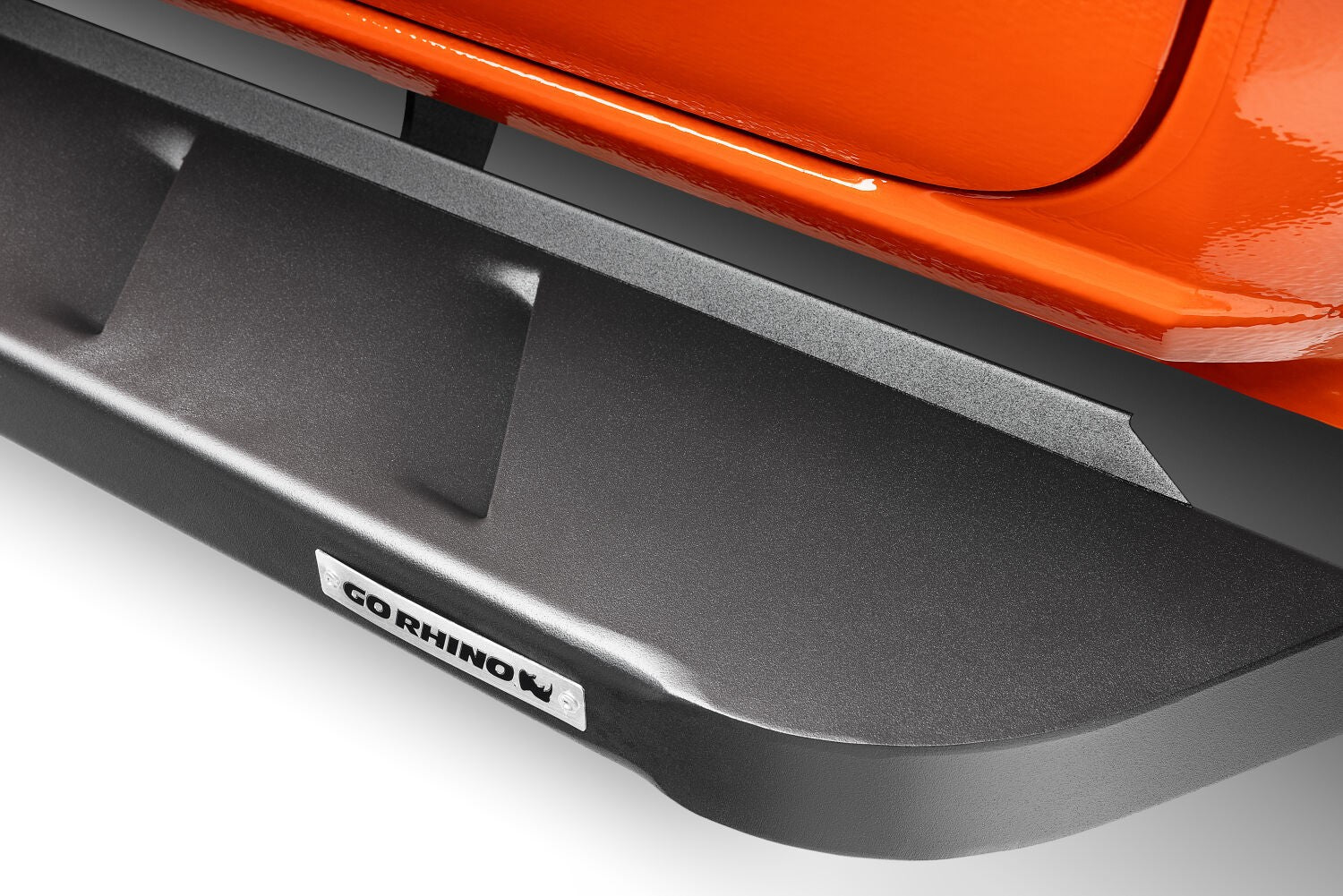 RB10 Running Boards With Mounting Brackets Textured Black 2014-2018 Silverado/Sierra 1500 2015-2018 Silverado/Sierra 2500 HD/3500 HD Go Rhino