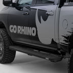 RB10 Running Boards With Mounting Brackets Protective Bedliner Coating 2009-2010 Dodge Ram 1500/2500/3500 Go Rhino
