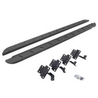 RB10 Slim Line Running Boards With Mounting Brackets Curved Protective Bedliner Coating 2015-2026 Ford F-150/ F-250/F-350 Extended Cab Go Rhino