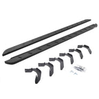 RB10 Slim Line Running Boards W/Mounting Brackets Textured Blk 2005-2026 Nissan Frontier Go Rhino