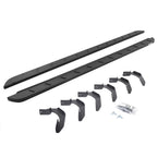 RB10 Slim Line Running Boards With Mounting Brackets Curved Textured Black 2005-2026 Nissan Frontier Go Rhino