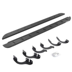 RB10 Slim Line Running Boards With Mounting Brackets Curved Textured Black 2014-2024 Toyota 4Runner Go Rhino