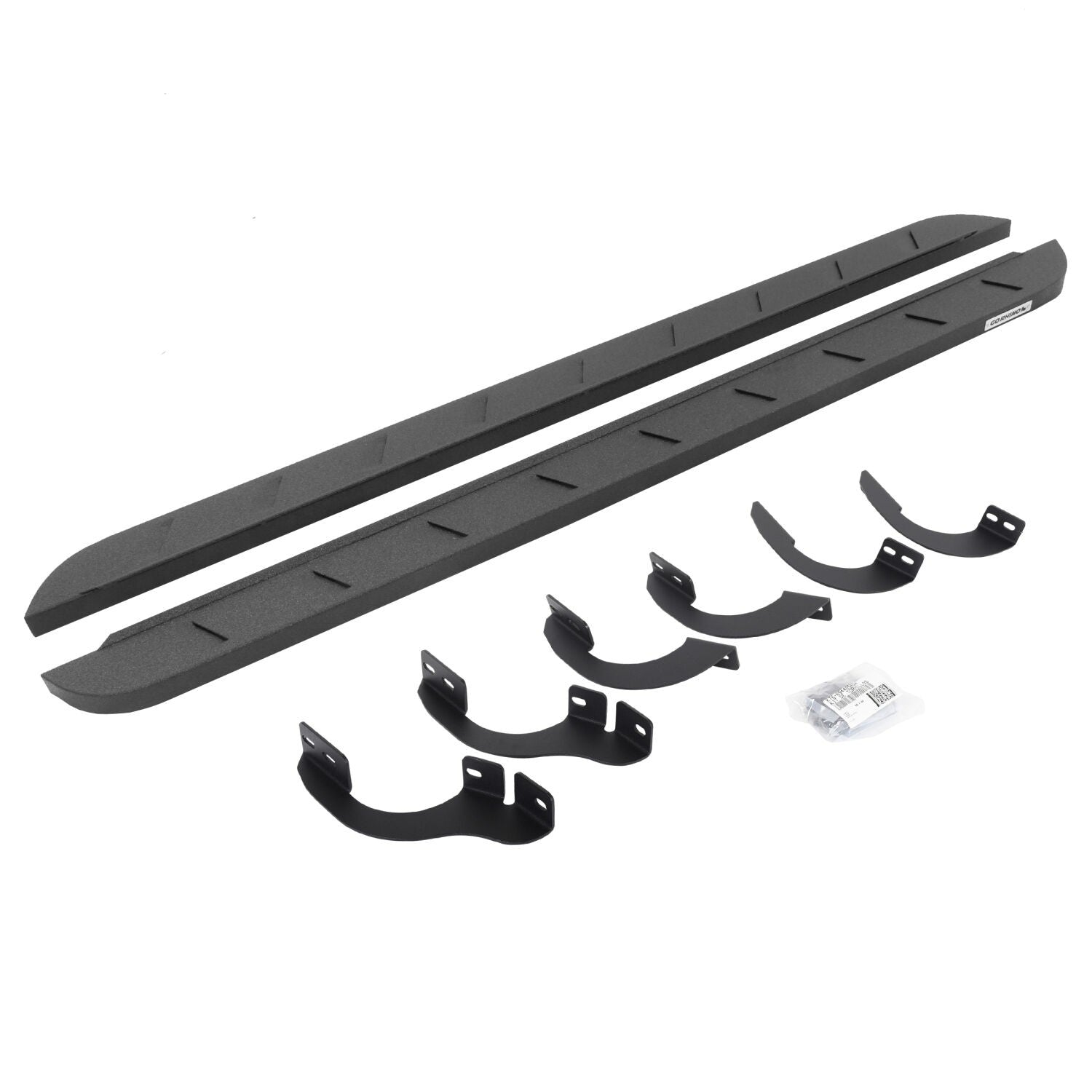 RB10 Slim Line Running Boards With Mounting Brackets Protective Bedliner Coating 2014-2024 Toyota 4Runner Go Rhino