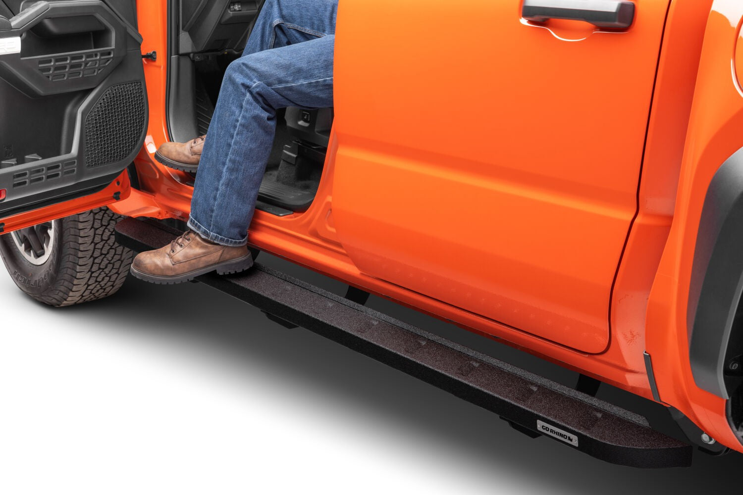 RB10 Slim Line Running Boards W/Brackets Bedliner coating 2025-2026 Toyota 4Runner Go Rhino