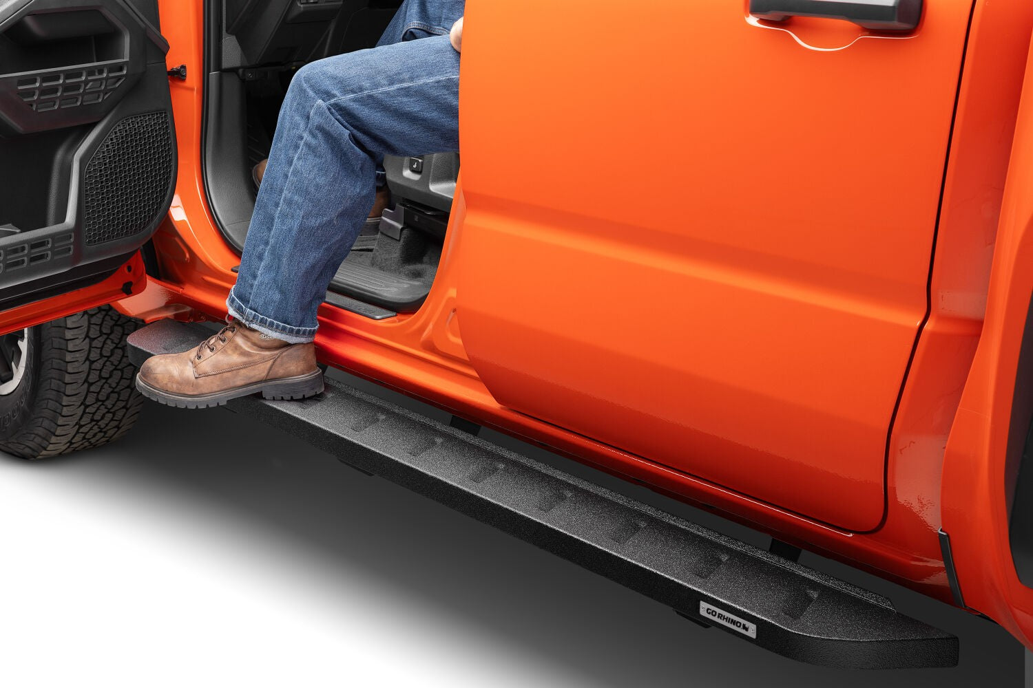 RB10 Running Boards W/Brackets Kit Bedliner coating 2024-2026 Toyota Tacoma Go Rhino