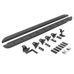 RB10 Slim Line Running Boards With Mounting Brackets Protective Bedliner Coating 2018-2018 Jeep Wrangler JK Go Rhino