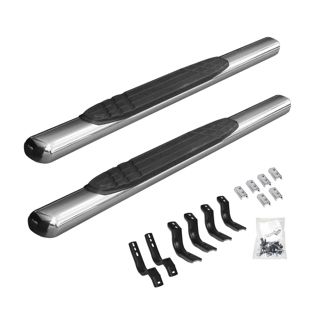 4 Inch OE Xtreme SideSteps With Mounting Bracket Kit Polished Stainless Steel 2009-2025 Dodge Ram 150/2500/3500 Go Rhino