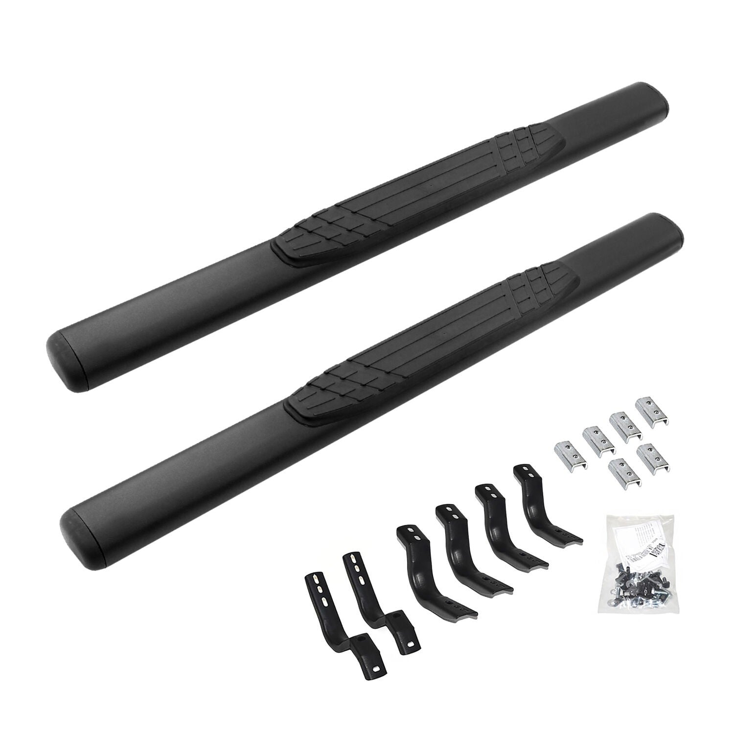 4 Inch OE Xtreme SideSteps With Mounting Bracket Kit Textured Black 2015-2026 Ford F-150/ F-250/F-350 Standard Cab Go Rhino