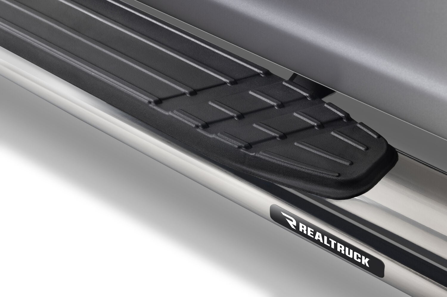 4 Inch OE Xtreme SideSteps With Mounting Bracket Kit Polished Stainless Steel 2015-2026 Ford F-150/ F-250/F-350 Crew Cab Go Rhino