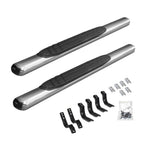 4 Inch OE Xtreme SideSteps With Mounting Bracket Kit Polished Stainless Steel 2007-2017 Toyota Tundra Go Rhino