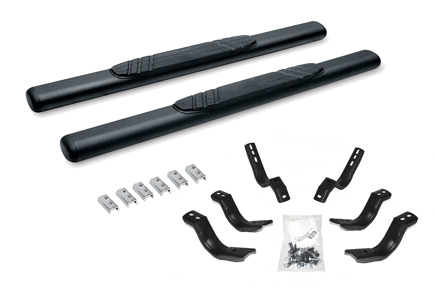 4 Inch OE Xtreme SideSteps With Mounting Bracket Kit Textured Black 2007-2017 Toyota Tundra Go Rhino