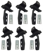 OE Xtreme Side Steps Mounting Brackets Only Textured Black 2018-2026 Jeep Wrangler Go Rhino