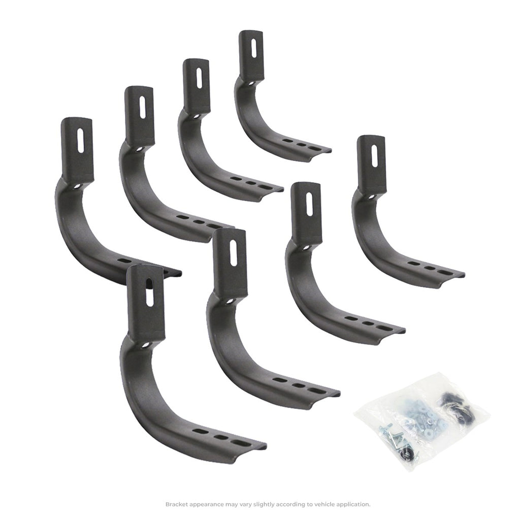 OE Xtreme Side Steps Mounting Brackets Only Textured Black 2020-2025 Jeep Gladiator Go Rhino