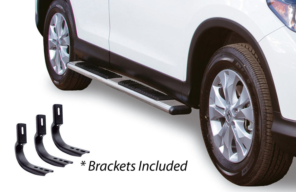 5 Inch OE Xtreme Low Profile SideSteps With Mounting Bracket Kit Polished Stainless Steel 2011-2014 Dodge Durango 2011-2021 Jeep Grand Cherokee Go Rhino