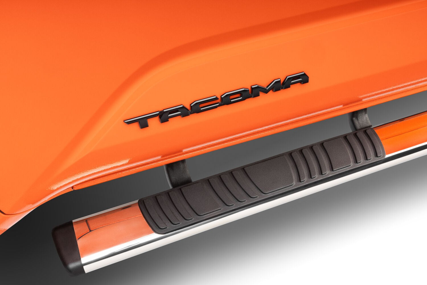 5 Inch OE Xtreme Low Profile Side Steps with Mounting Brackets Kit Polished Stainless Steel 2024-2026 Toyota Tacoma Go Rhino