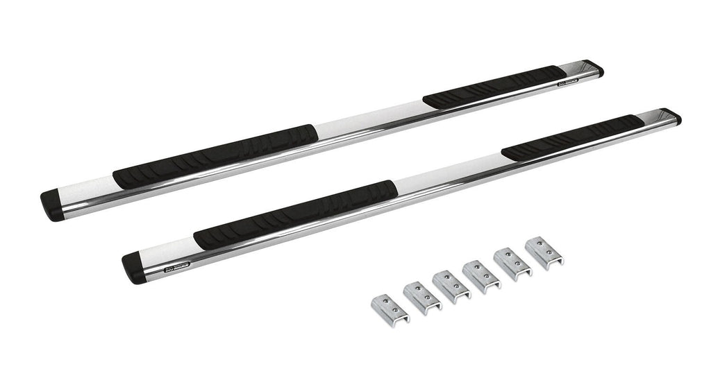 5 Inch OE Xtreme Low Profile SideSteps With Mounting Bracket Kit Polished Stainless Steel 2020-2025 Jeep Gladiator Go Rhino