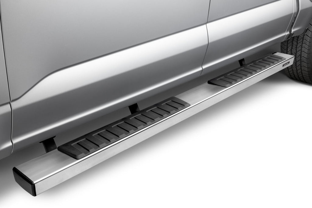 6 Inch OE Xtreme II SideSteps With Mounting Bracket Kit Polished Stainless Steel 2015-2026 Ford F-150/ F-250/F-350 Crew Cab Go Rhino