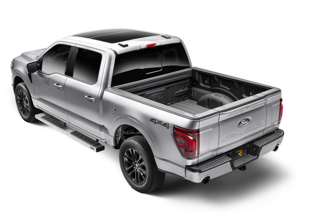 6 Inch OE Xtreme II SideSteps With Mounting Bracket Kit Polished Stainless Steel 2015-2026 Ford F-150/ F-250/F-350 Crew Cab Go Rhino