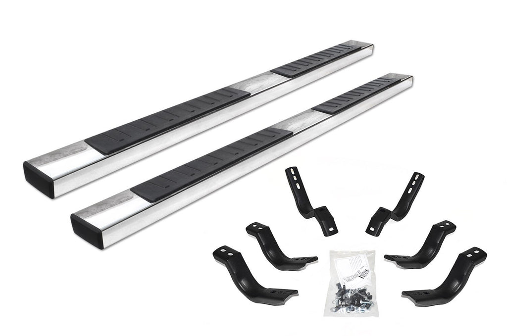 6 Inch OE Xtreme II SideSteps With Mounting Bracket Kit Polished Stainless Steel Inch 2005-2026 Nissan Frontier Go Rhino