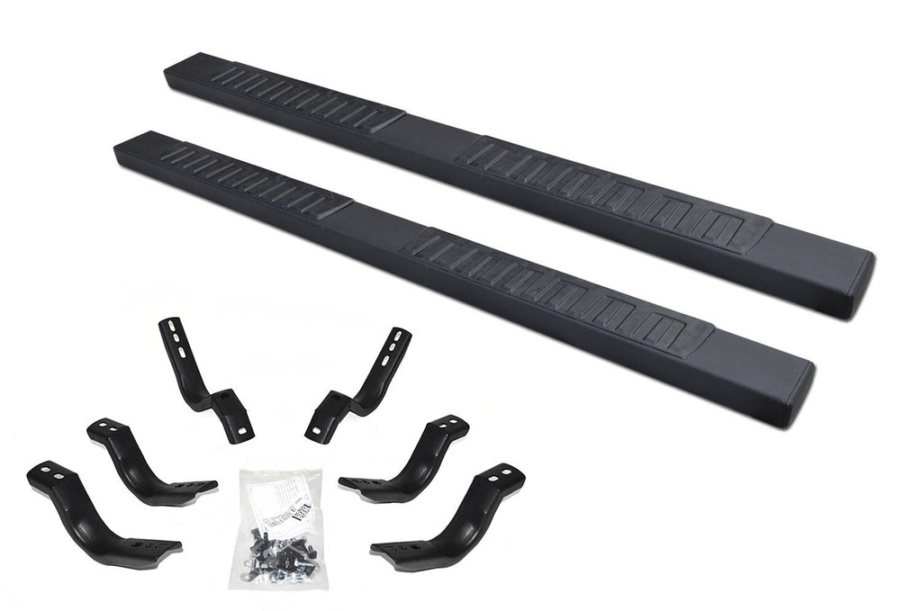 6 Inch OE Xtreme II SideSteps With Mounting Bracket Kit Textured Black 2005-2026 Nissan Frontier Go Rhino