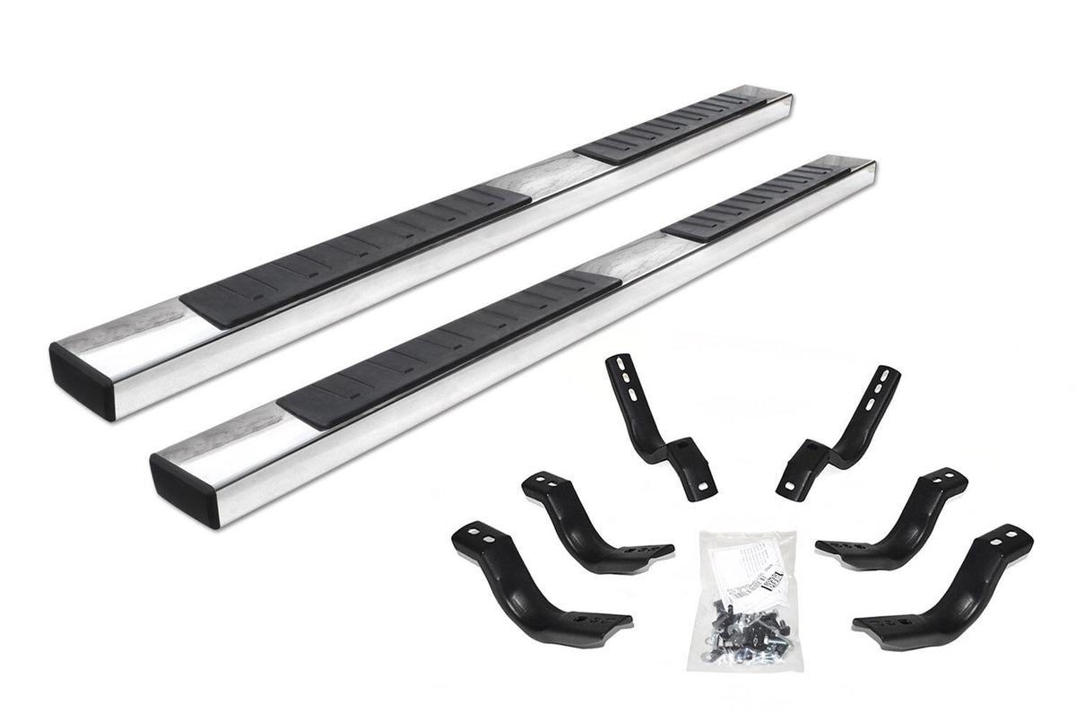 6 Inch OE Xtreme II SideSteps With Mounting Bracket Kit Polished Stainless Steel 2020-2025 Jeep Gladiator Go Rhino
