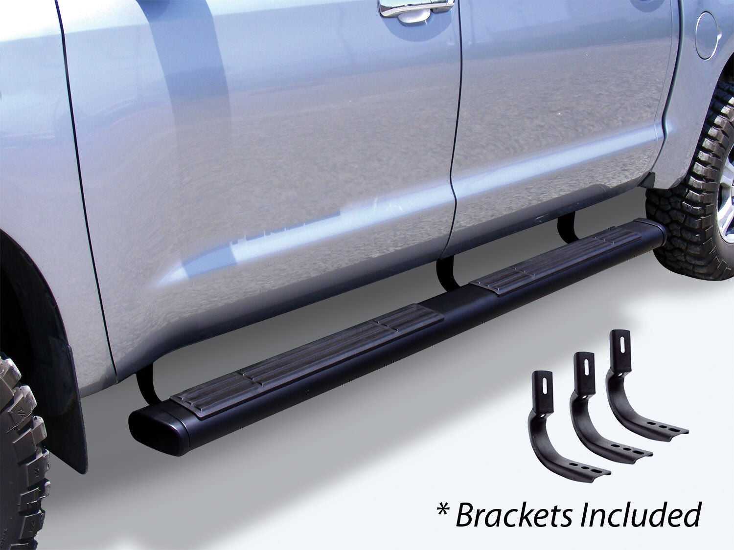 6 Inch OE Xtreme Composite SideSteps Kit 80in Long Black + Brackets Black 1999-2006 Silverado/Sierra 150 2001-2013 Silverado/Sierra 2500/3500 Go Rhino