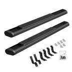 6 Inch OE Xtreme SideSteps With Mounting Bracket Kit Textured Black 2007-2019 Silverado 2500/3500 HD Go Rhino