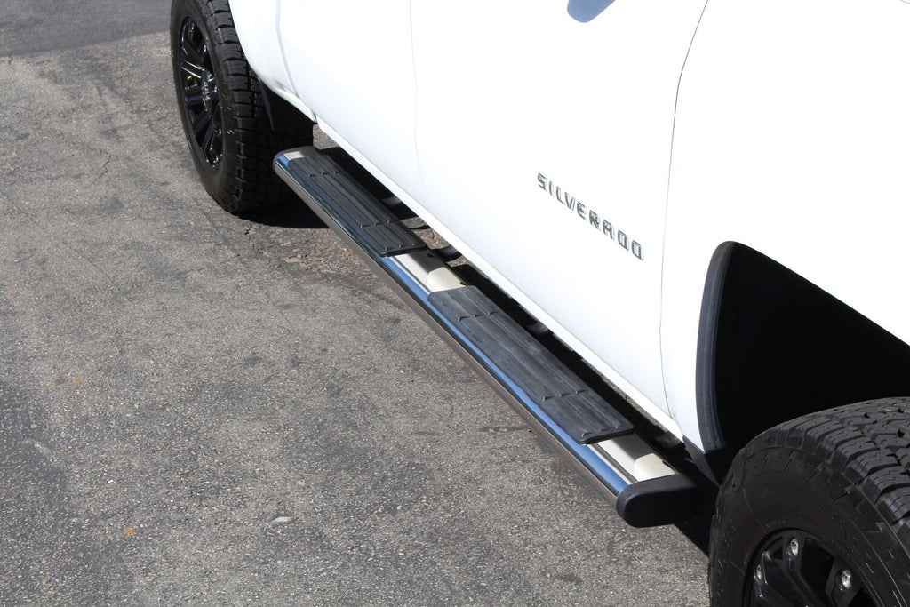 6 Inch OE Xtreme Composite SideSteps Kit + 4 Brackets Per Side (Gas Only) Chrome 2007-2018 Silverado/Sierra 1500 2015-2018 Silverado 2500/3500 HD Go Rhino