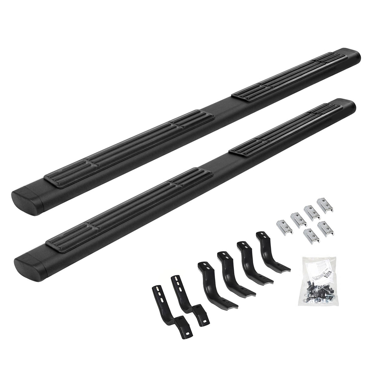6 Inch OE Xtreme SideSteps With Mounting Bracket Kit Textured Black 2019-2026 Silverado/Sierra 1500/2500 HD Extended Cab Go Rhino