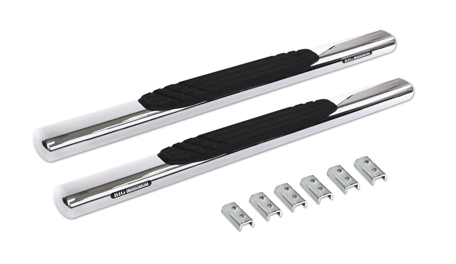 6 Inch OE Xtreme SideSteps With Mounting Bracket Kit Polished Stainless Steel 2015-2026 Ford F-150/ F-250/F-350 Go Rhino