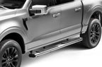 6 Inch OE Xtreme SideSteps With Mounting Bracket Kit Polished Stainless Steel 2015-2026 Ford F-150/ F-250/F-350 Crew Cab Go Rhino