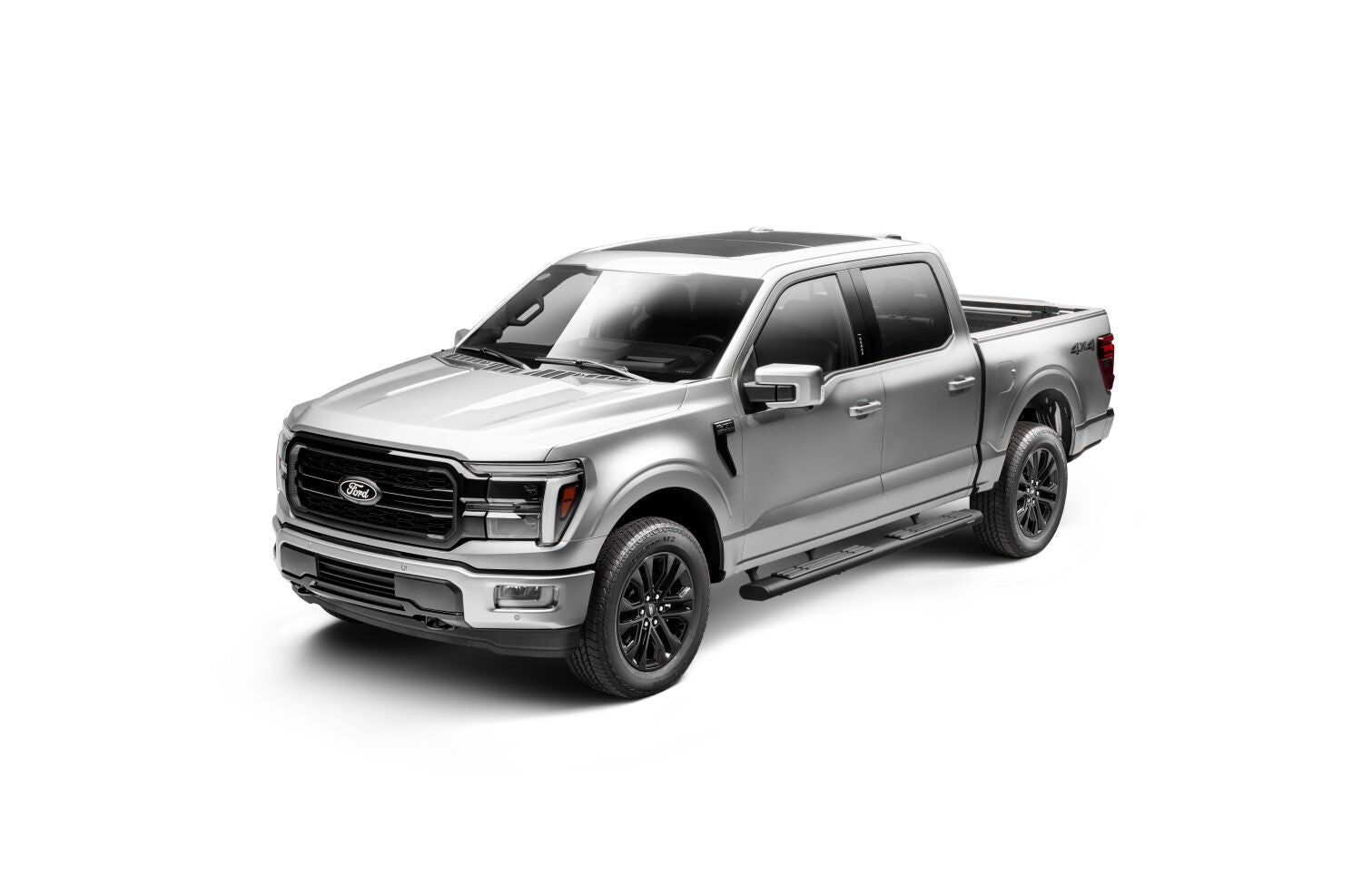 6 Inch OE Xtreme SideSteps With Mounting Bracket Kit Textured Black 2015-2026 Ford F-150/ F-250/F-350 Crew CabGo Rhino